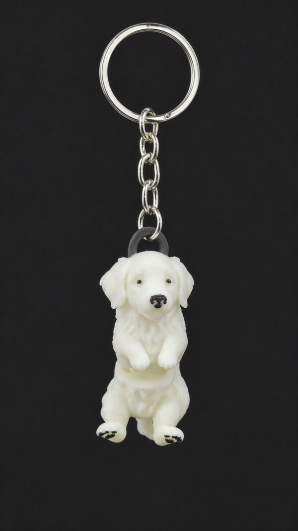Cute Flexible Dog Keychain
